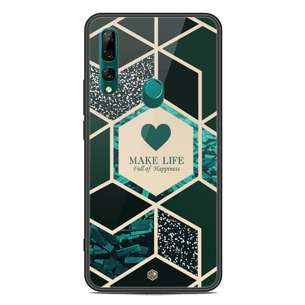 Happiness Series Soft Phone Case - Premium Glass Case - Design 4 - Huawei Y9 Prime 2019