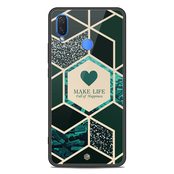 Happiness Series Soft Phone Case - Premium Glass Case - Design 4 - Huawei Y9 2019