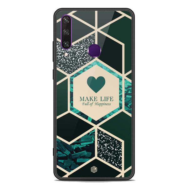 Happiness Series Soft Phone Case - Premium Glass Case - Design 4 - Huawei Y6p