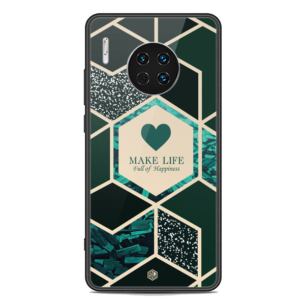 Happiness Series Soft Phone Case - Premium Glass Case - Design 4 - Huawei Mate 30