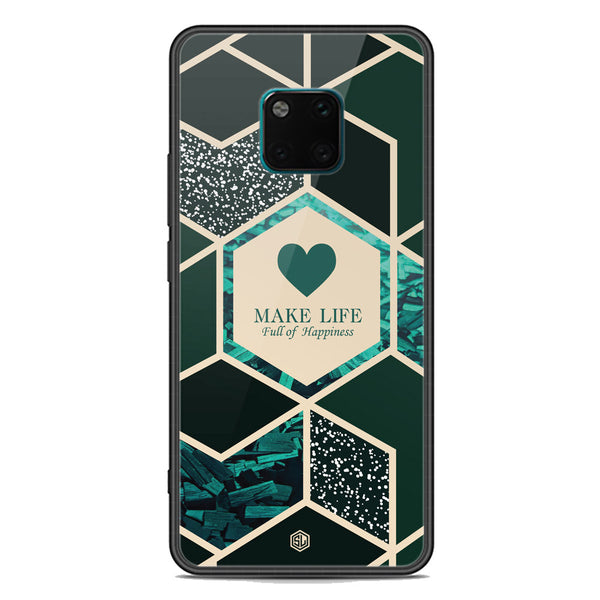 Happiness Series Soft Phone Case - Premium Glass Case - Design 4 - Huawei Mate 20 Pro