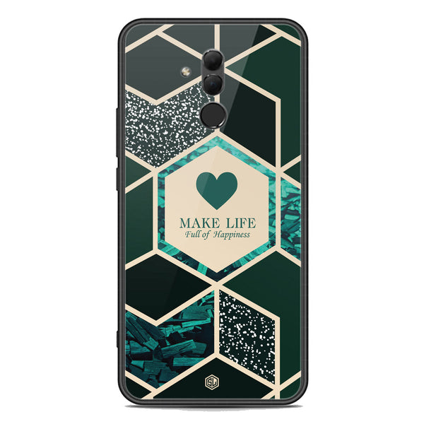 Happiness Series Soft Phone Case - Premium Glass Case - Design 4 - Huawei Mate 20 Lite