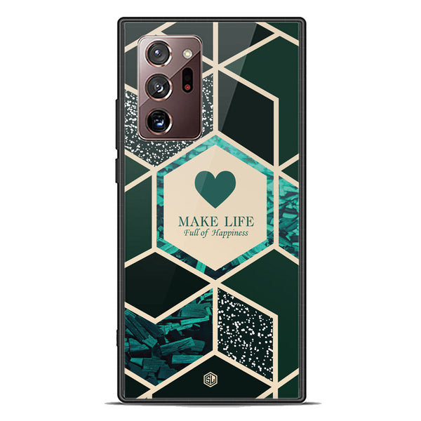 Happiness Series Soft Phone Case - Premium Glass Case - Design 4 - Samsung Galaxy Note 20 Ultra