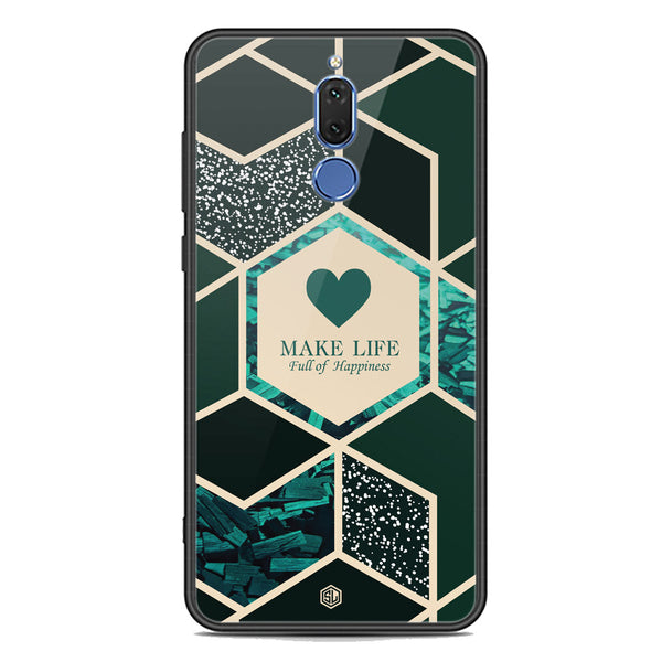 Happiness Series Soft Phone Case - Premium Glass Case - Design 4 - Huawei Mate 10 Lite