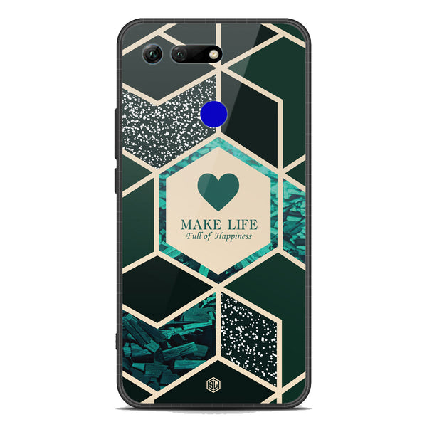 Happiness Series Soft Phone Case - Premium Glass Case - Design 4 - Huawei Honor View 20