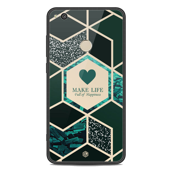 Happiness Series Soft Phone Case - Premium Glass Case - Design 4 - Honor 8 Lite