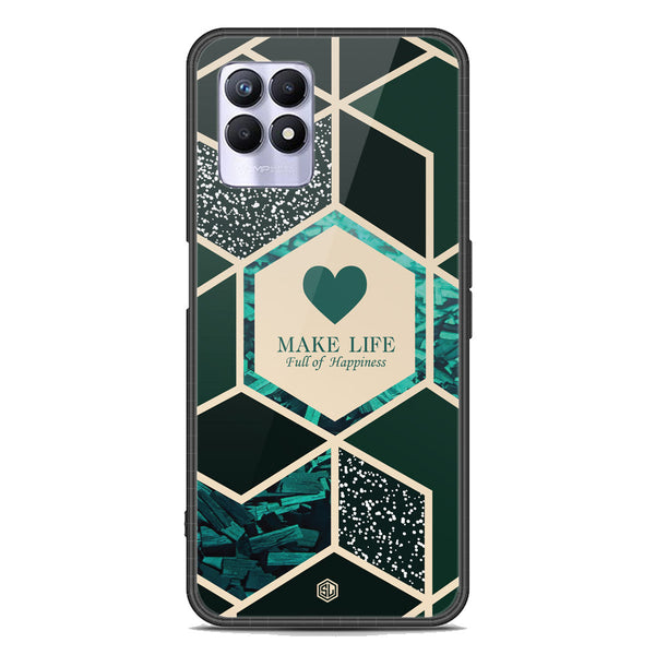 Happiness Series Soft Phone Case - Premium Glass Case - Design 4 - Realme Narzo 50 4G