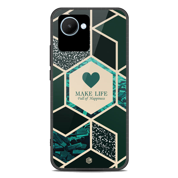 Happiness Series Soft Phone Case - Premium Glass Case - Design 4 - Realme C30s