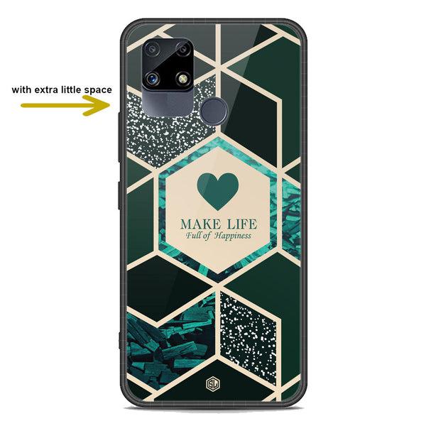 Happiness Series Soft Phone Case - Premium Glass Case - Design 4 - Realme C25