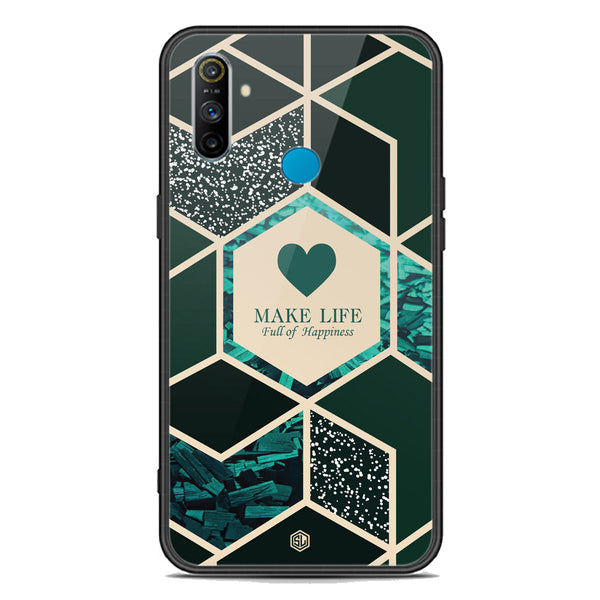 Happiness Series Soft Phone Case - Premium Glass Case - Design 4 - Realme C3