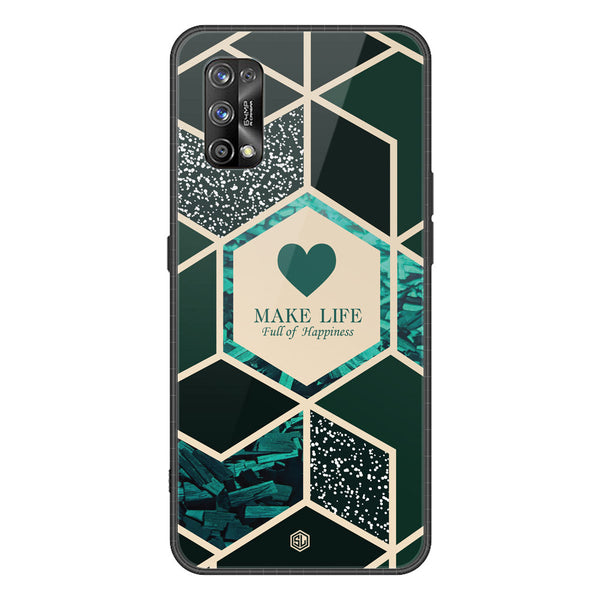 Happiness Series Soft Phone Case - Premium Glass Case - Design 4 - Realme 7 Pro