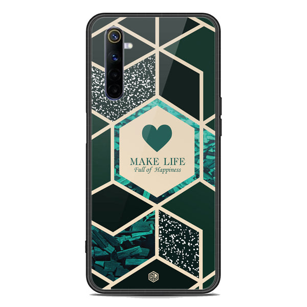 Happiness Series Soft Phone Case - Premium Glass Case - Design 4 - Realme 6