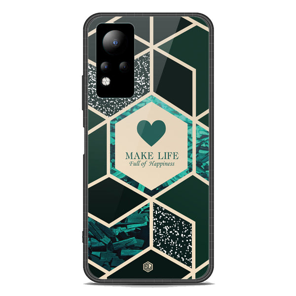 Happiness Series Soft Phone Case - Premium Glass Case - Design 4 - Infinix Note 11