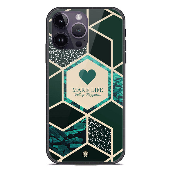 Happiness Series Soft Phone Case - Premium Glass Case - Design 4 - iPhone 14 Pro Max