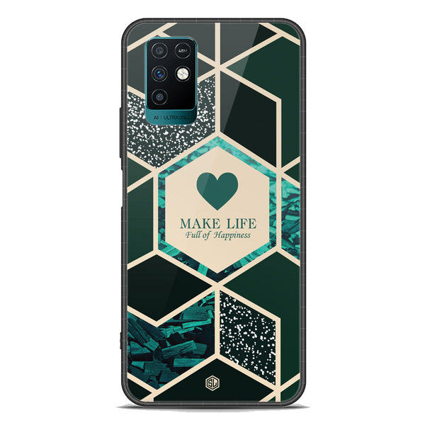 Happiness Series Soft Phone Case - Premium Glass Case - Design 4 - Infinix Note 10