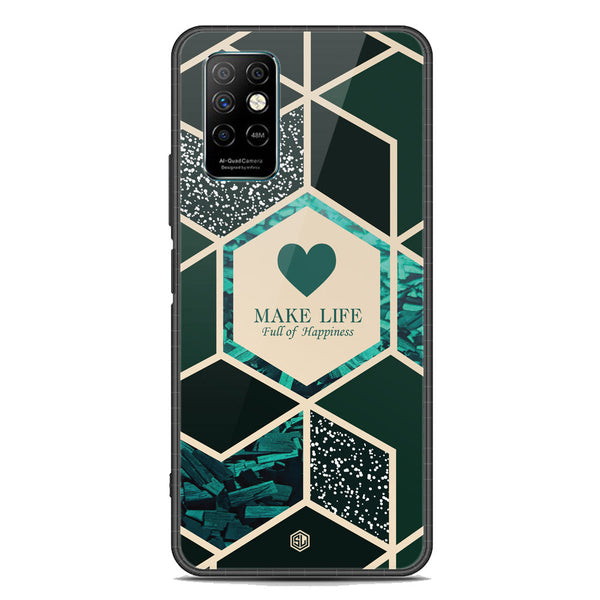 Happiness Series Soft Phone Case - Premium Glass Case - Design 4 - Infinix Note 8i
