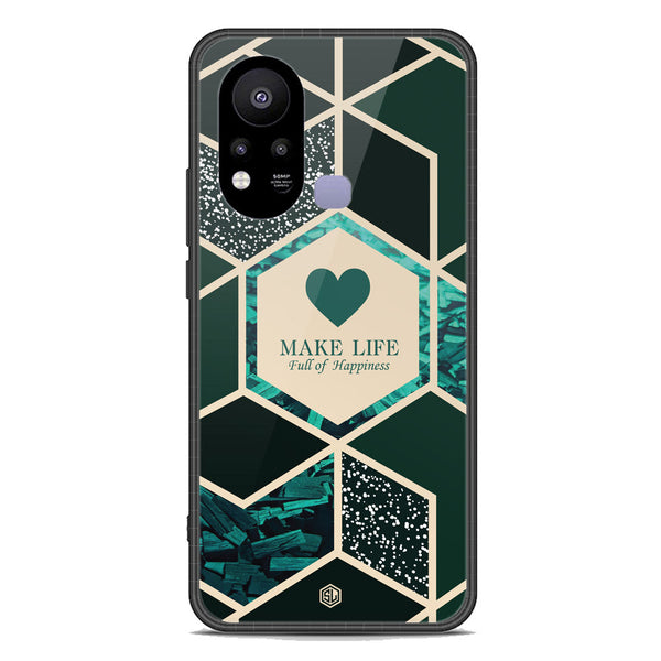 Happiness Series Soft Phone Case - Premium Glass Case - Design 4 - Infinix Hot 11s