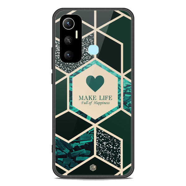 Happiness Series Soft Phone Case - Premium Glass Case - Design 4 - Infinix Hot 11