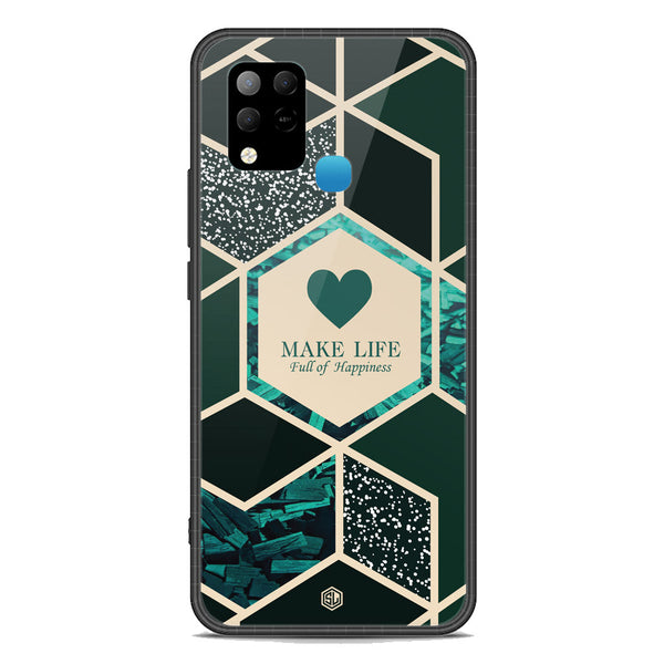 Happiness Series Soft Phone Case - Premium Glass Case - Design 4 - Infinix Hot 10S