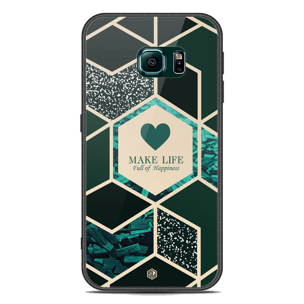 Happiness Series Soft Phone Case - Acrylic Case - Design 4 - - Samsung Galaxy S6 Edge Plus