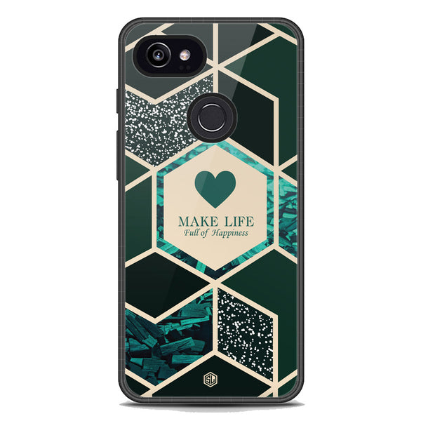 Happiness Series Soft Phone Case - Metal Case - Design 4 - Google Pixel 3 XL