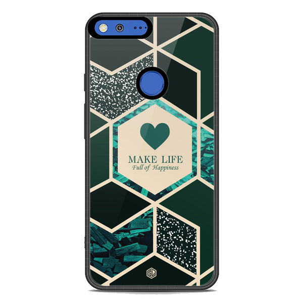 Happiness Series Soft Phone Case - Metal Case - Design 4 - Google Pixel XL