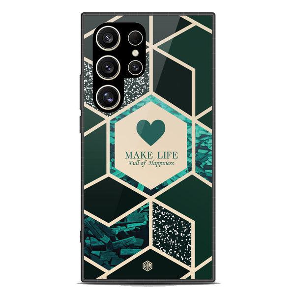 Happiness Series Soft Phone Case - Premium Glass Case - Design 4 - Samsung Galaxy S24 Ultra