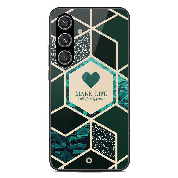 Happiness Series Soft Phone Case - Premium Glass Case - Design 4 - Samsung Galaxy S24 Plus