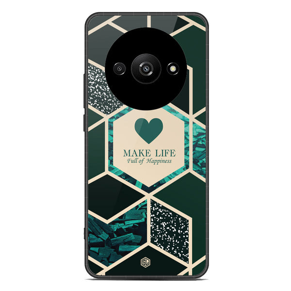 Happiness Series Soft Phone Case - Premium Glass Case - Design 4 - Xiaomi Redmi A3