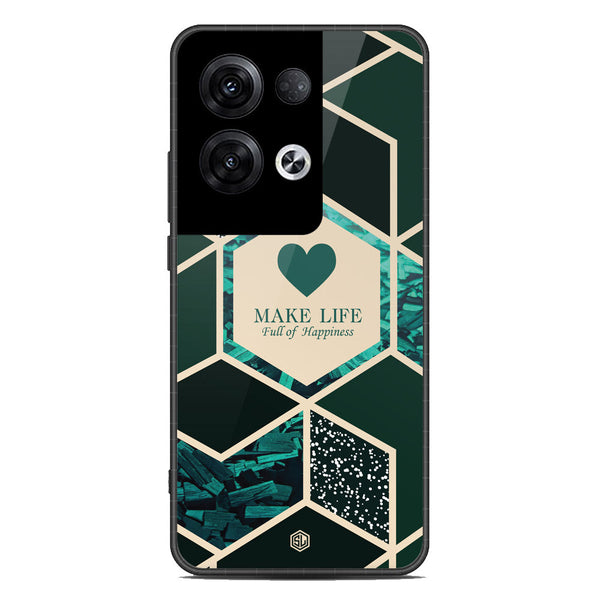 Happiness Series Soft Phone Case - Premium Glass Case - Design 4 - Oppo Reno 8 Pro Plus