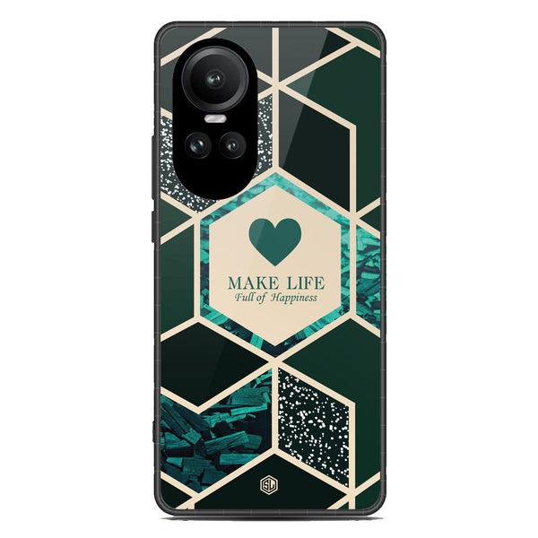 Happiness Series Soft Phone Case - Premium Glass Case - Design 4 - Oppo Reno 10 Pro