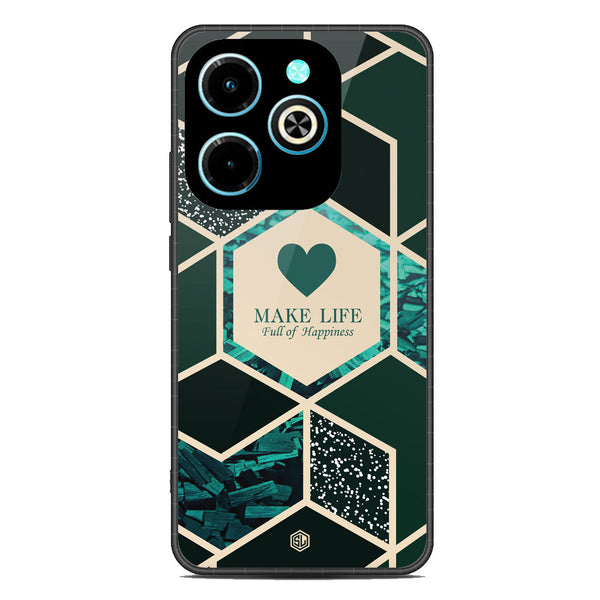 Happiness Series Soft Phone Case - Metal Case - Design 4 - Infinix Hot 40i