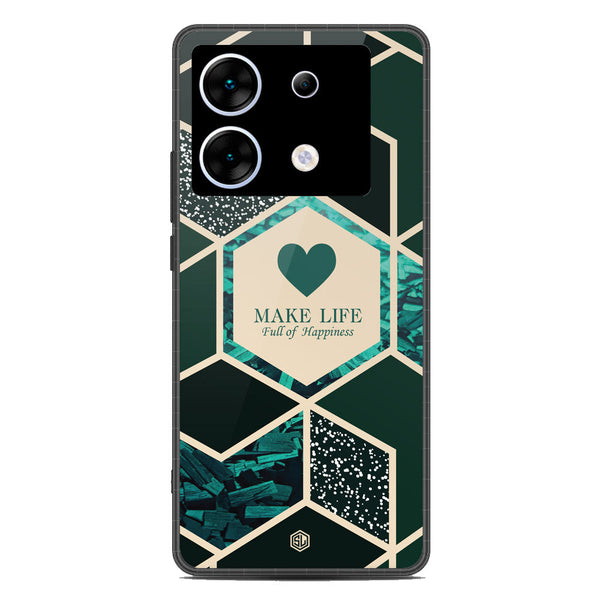 Happiness Series Soft Phone Case - Metal Case - Design 4 - Infinix Zero 30
