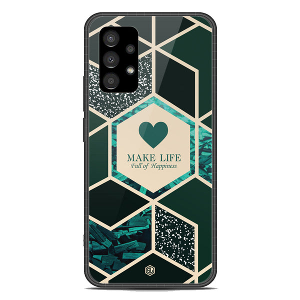 Happiness Series Soft Phone Case - Premium Glass Case - Design 4 - Samsung Galaxy A73 5G