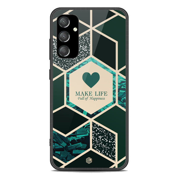 Happiness Series Soft Phone Case - Premium Glass Case - Design 4 - Samsung Galaxy A54 5G
