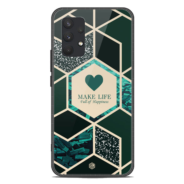Happiness Series Soft Phone Case - Premium Glass Case - Design 4 - Samsung Galaxy A32