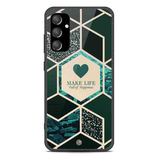 Happiness Series Soft Phone Case - Premium Glass Case - Design 4 - Samsung Galaxy A24 4G