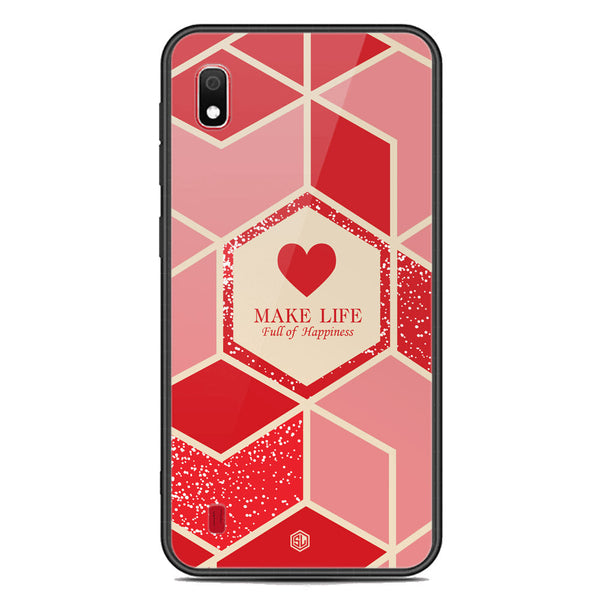 Happiness Series Soft Phone Case - Premium Glass Case - Design 5 - Samsung Galaxy A10