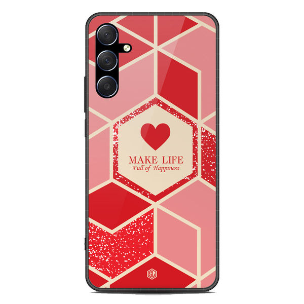 Happiness Series Soft Phone Case - Premium Glass Case - Design 5 - Samsung Galaxy M54