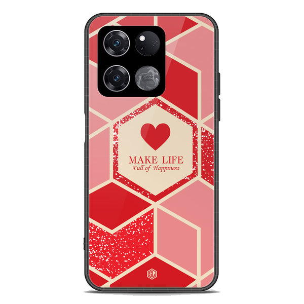 Happiness Series Soft Phone Case - Premium Glass Case - Design 5 - OnePlus Ace Racing