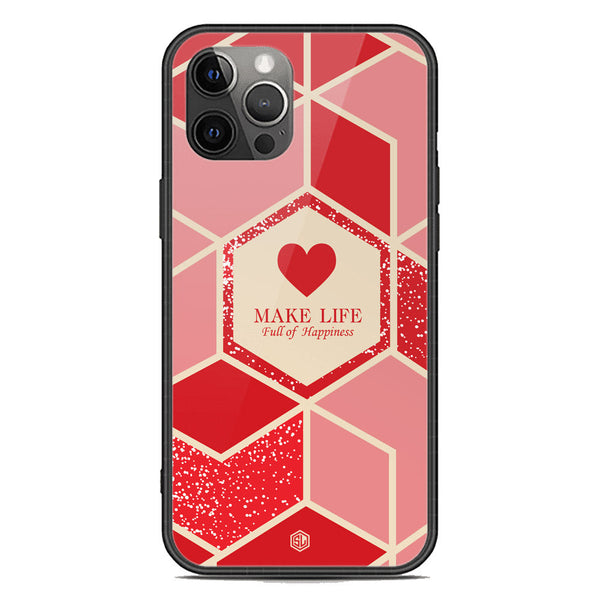 Happiness Series Soft Phone Case - Premium Glass Case - Design 5 - iPhone 12 Pro Max