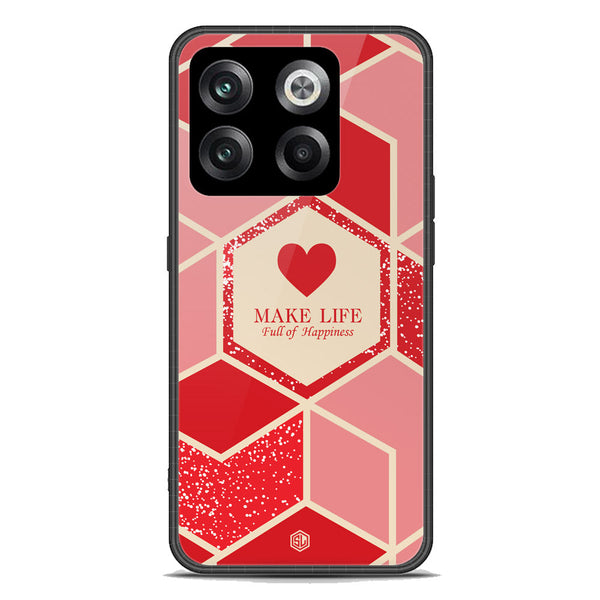 Happiness Series Soft Phone Case - Premium Glass Case - Design 5 - OnePlus 10T