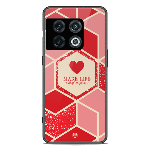 Happiness Series Soft Phone Case - Premium Glass Case - Design 5 - OnePlus 10 Pro