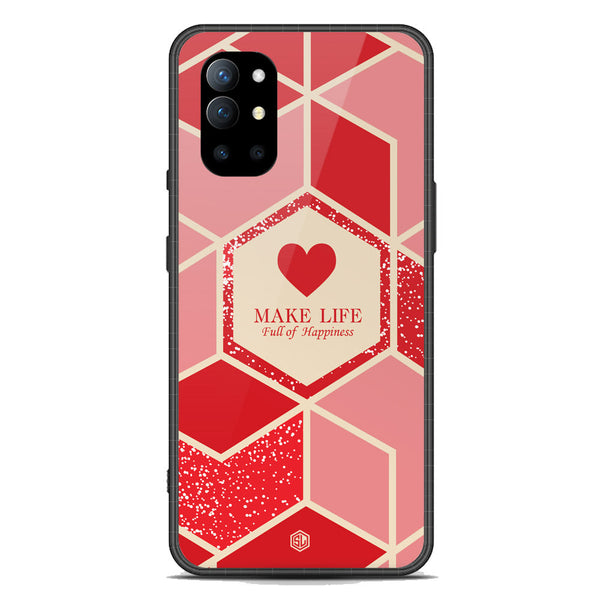 Happiness Series Soft Phone Case - Premium Glass Case - Design 5 - OnePlus 9R