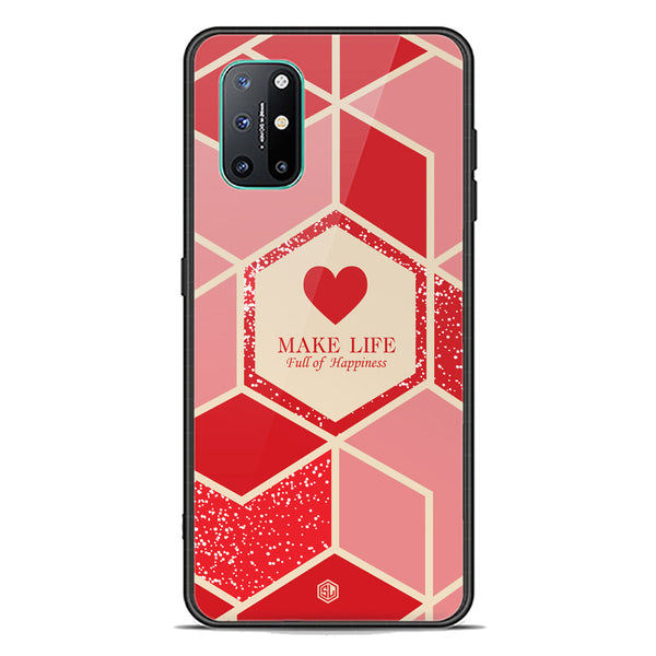 Happiness Series Soft Phone Case - Premium Glass Case - Design 5 - OnePlus 8T