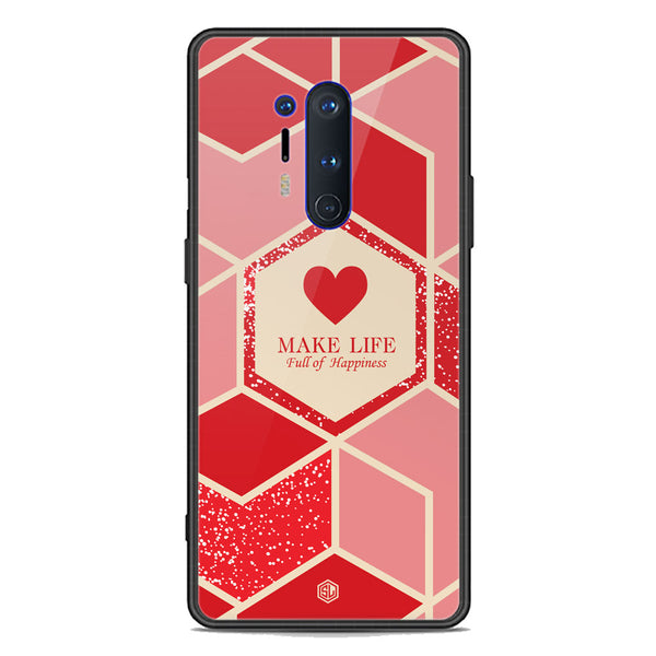 Happiness Series Soft Phone Case - Premium Glass Case - Design 5 - OnePlus 8 Pro