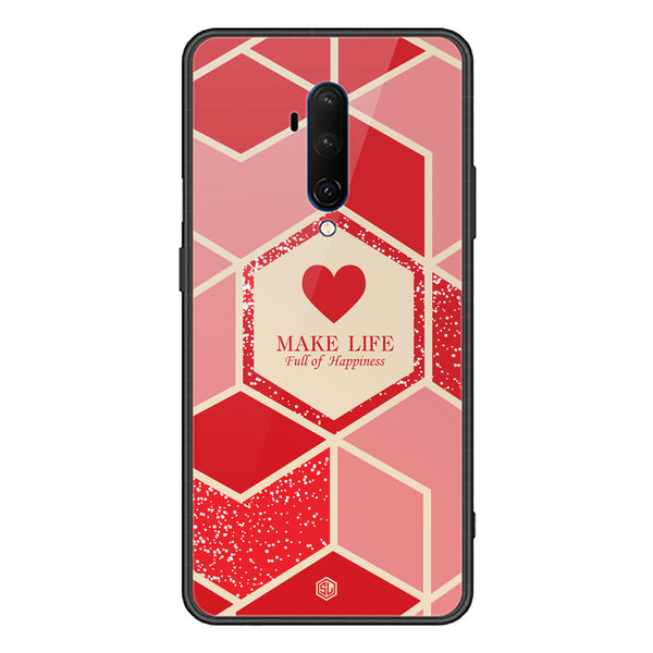 Happiness Series Soft Phone Case - Premium Glass Case - Design 5 - OnePlus 7T Pro