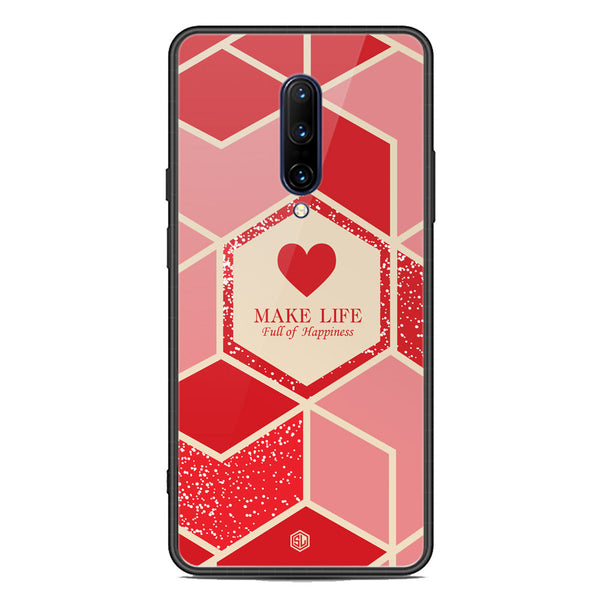 Happiness Series Soft Phone Case - Premium Glass Case - Design 5 - OnePlus 7 Pro