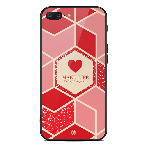 Happiness Series Soft Phone Case - Premium Glass Case - Design 5 - OnePlus 5