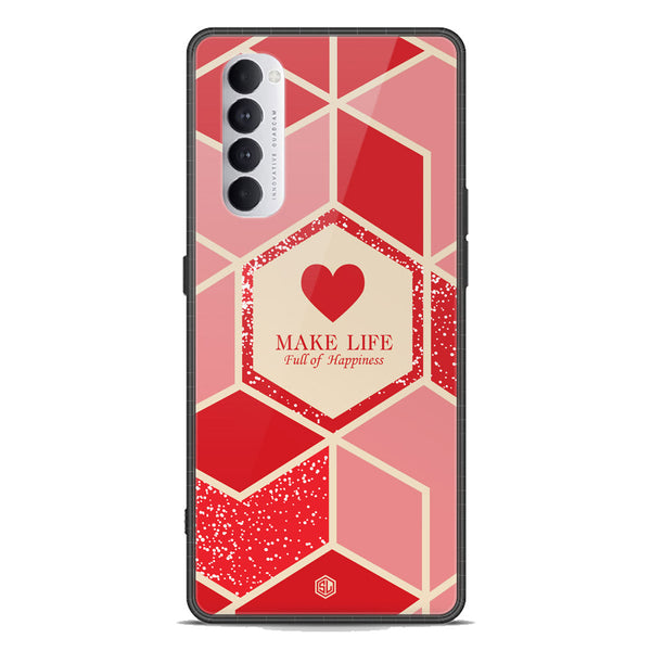 Happiness Series Soft Phone Case - Premium Glass Case - Design 5 - Oppo Reno 4 Pro 5G